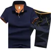 Tute da uomo Estate Marca Uomo Set sportivo 2 pezzi Camicia POLO a manica corta da uomo casual Pantaloncini da corsa Tuta da fitness Tuta da uomo 5XL 230320