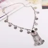 Pendentif Colliers LosoDo Bohème Rétro Style Ethnique Géométrique Longue Frange Argent Pièce Chandail Chaîne All-Match Collier Vêtements Accessoires