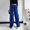 Baggy Black Sweatpants Basic High Rise Pants Side Stripe Patchwork Jogging Trousers Women Streetwear Y2K Eesthetic Capris 2303201