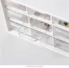 Storage Boxes Bins 9 Drawers Storage Cabinet Organiser Desktop Organizer with 9 Grad Mini Transparent Cabinets Drawers Plastic Jewelry Box/Cosmetic 230321