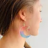 Boucles d'oreilles pendantes KDG nouveauté corée acrylique coloré Transparent étoiles lune boucles d'oreilles bijoux de mode