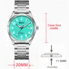 Montre-bracelets tfniy Blue Mécanique montres Femmes Automatic Wristwatch Reloj Authatico Mujer Chino