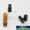 En gros Mini Flacon En Verre Vide Parfum De Pulvérisation 5 ml 3 ml 2 ml Bouteille Rechargeable Atomiseur Bouteilles Ambre Clair Avec Pompe Noire