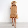 Casual Dresses 2023 Women Summer Fashion Dress Polka Dot Chiffon Sleeveless Beach Mini Yellow Sundress Plus Size For