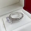Diamants Legers Pierścień dla kobiety projektantki Diamond Fine Srebrny złoto platowane 18K T0P Jakość najwyższej jakości mody Luksusowa biżuteria Prezent 006