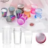 Nail Art Kits Sjablonen Tools voor plaat siliconengelei Clear transparante stamperstempelschraper met cap manicure