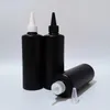 収納ボトル20pcs 300ml空の黒いプラスチックHDPEボトルと尖ったマウスキャップシャンプー化粧品コンテナシャワージェルリキッドソープ