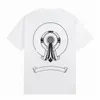 Designer Mens T-Shirts For sale Embossed Letter Horseshoe Sanskrit Cross Pattern Tees Classic Crew Neck Chromees Men T-shirts USA Szie S-XL