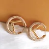 Klassisk smyckesdesigner Hoop Earring for Women Hoops Designers smycken Studs Earrings Gold Diamonds Stud Ear Pendants Womens 2303211pe