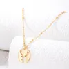 Ins Trendy Deer Pendant Neckalce Simple Gold Color Alloy Chain Choker Party Jewelry for Women Collar