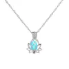 Chains Crystal Hollow Luminous Necklace Out Women Fashion Pendant Flower Necklaces Tie For Bulk