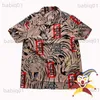 Mannen Casual Shirts 2023ss WACKO MARIA Shirt Mannen Vrouwen Top Kwaliteit Vintage Tijger Hawaii T-shirt Tees T230321