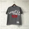 Herr t-shirts groda drift streetwear rrr123 grå 123 number lossa överdimensionerade tee tops t-shirt för män t230321