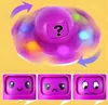 Fidget Toys Flip Face Changing Push Toys Bubble Silikon Schlüsselanhänger Fingertip Gyro Dekompression Kreatives Spiel Sensorische Angst Stressabbau