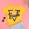 Women's T Shirts Bride Babe Scripted Bachelorette Party Digital Designs Cut Files Bridal Shower Bridesmaids Cotton Short Sleeve Top Tees Y2k