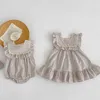 Robes de fille Mode bébé filles vêtements filles robe rayé dentelle été nouveau bébé fille barboteuse soeur correspondant tenue princesse robes 0-6Y