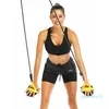 Resistance Bands Fitness Swimming Arm Strength Trainer Pilates Pull Rope Tubes For Gym Muscle Training Black 661