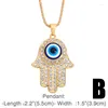 Correntes Miqiao Hamsa Mão de Fátima Color de palmeira Crystal Turquia estilo de moda Eyes Pingente Pingente para mulheres Amigas Jóias de Presente