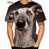 メンズTシャツ夏の男性/女性面白い3D犬Tシャツかわいいドイツの羊飼いストリートクールな短袖トップサイズXS-5XL