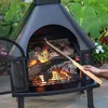 Strumenti Pizza Forno Spazzola Grill Setole in fibra Manico in legno Barbecue Kit di accessori per la cucina pulita Pulizia portatile