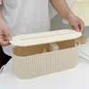 Plast praktiskt sovrum bordsskiva uttag kabel lagring fodral lätt att använda kabellagringsbox bärbar daglig användning