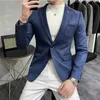 بدلات للرجال Blazers بالإضافة إلى حجم 4XL-M الخريف Deerskin Velvet Jackets Blazer 6 Color Men Business Blazers Hommes Disual Wedding Tuxedo Suit Coat 230320