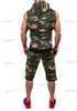 Herrspårspår Tracksuiter Mens Set 2019 Summer Brand Sportwear Men Camouflage Shorts Set Short Pant Tank Top Sporting Symt Sweatsuit 2pc T230321