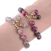 STRAND CHIC Multicolor kralen Tassel Charm Women Armbanden Trendy Grass Oval Crystal Bead Fashion Stretch Bracelet Polsband sieraden