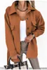 Женские куртки Классический поворотный воротник Толстый женский покроет односпальную осеннюю зимню