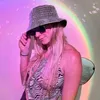 Boinas Glitter Mirror Disco Bucket Hat Hat Full Ball Hats para DJ Club Bar Unissex Festival Beach Fisherman