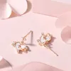 Charm Advanced sense light luxury pure silver earrings temperament earrings love allergy prevention earrings female holiday gift G230320