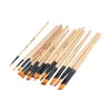 Paint Brush Set Wooden Handle Acrylic Brushes For Painting DIY Design