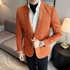 Men's Suits Suede Gentlemen Costume Guy Modern Light Blue Slim Fit Mens Suit For Wedding Blackish Green Men Dress Orange Blazer Jacket