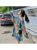 Blouses Femme NiceMix Blouse American Vintage Cardigan 2023 Japonais Graffiti Imprimé Harajuku Top Tendance Hip-Hop Goth Couple