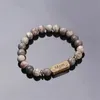 Strand Beaded Strands Charm Pulsera de mamá de piedra natural para madre Padre Regalo Pulseira Stretch Beads Chakra Pulseras Hombres Mujeres Joyería de yoga