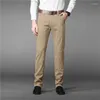 Pantalones de hombre 2023 de lujo rectos de negocios informales para hombre de alta calidad de diseñador primavera otoño elegantes pantalones formales largos de ocio para hombre
