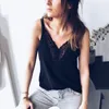 Débardeurs pour femmes 2023 Sexy Dentelle Strap Camis Femmes Tops Chemises En Mousseline De Soie Plus La Taille Noir Blanc Rose Col En V Cami Dames Débardeur Volants Blusas