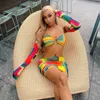 الفساتين غير الرسمية Adogirl Fashion Color Stripes Summer Women قبالة الكتف عاريات Bodycon Mini Dress مثيرة جوفاء خارج الأكمام النادي الحزب