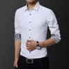 Chemises habillées pour hommes Arrivée Chemise blanche Hommes à manches longues Business Casual Vêtements confortables Camisa MasculinaMen