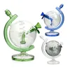 Tellurion Bong 7 '' Hookah Glass Bong Smoking Water Pipe Bule 14.4mm女性リサイクルDABリグ