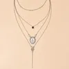 Colares pendentes Virgem Virgem Mary Hollow Palm Drop For Women Multinvel 2023 Moda Crystal Female Jewelry Gif