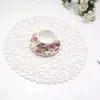 Paper Tableware Cup Mat Insulation pad Kindergarten Decoration DIY Paper Rope Hand Woven Heat Round Table Coaster 13 colors RRA