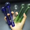 Prix de gros Tuyau de brûleur à mazout en verre Bong Couleurs Pipes à main pour fumer 8 pouces 50 mm barboteur tuyau d'eau en verre bong