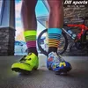 Sportstrumpor DH Professionell cykling Free Size Compression Outdoor Sport Running Vandring andas Soccer Skateboard Sock Stripes