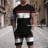 Survêtements pour hommes Summer Plaid Stripes Survêtement Solide Couleur T-shirt Shorts Set Vintage Costume Mâle Mode Outfit Vêtements Casual Streetwear 230321