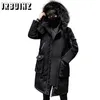 Men's Wool Blends Coat Thicken Jacket men Hooded Warm Lengthen Parka White duck down Hight Quality male Winter Down 230320