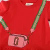 Mädchen Kleider Jumping Meters Neue Ankunft Rosa Mädchen Kleider Tasche Drucken Heißer Verkauf Sommer Kinder Kleidung Kurzarm Nette Baumwolle kind Kleid