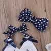 Clothing Sets Baby Girls Rompers Clothes Sets Anchors Bow TopPolka Dot BriefsHead Band 3pcs Sleeveless Summer Fashion Outfits Set Z0321