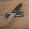 High Quality G3501 Pocket Folding Knife D2 Satin Tanto Point Blade CNC G10 & Stainless Steel Sheet Handle Ball Bearing Outdoor Camping Hiking Fishing EDC Knives