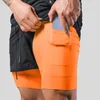Herren-Shorts, 2023, Street Fashion, Herren, 2-in-1-Doppelschicht, schnell trocknend, sportlicher Stil, Fitness, Jogging, Workout, Herren, lässig